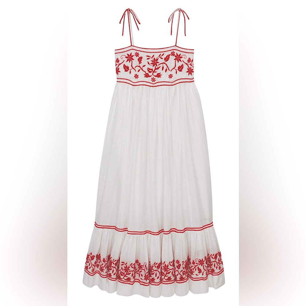 THE GREAT. “The Dainty”Embroidered Dress